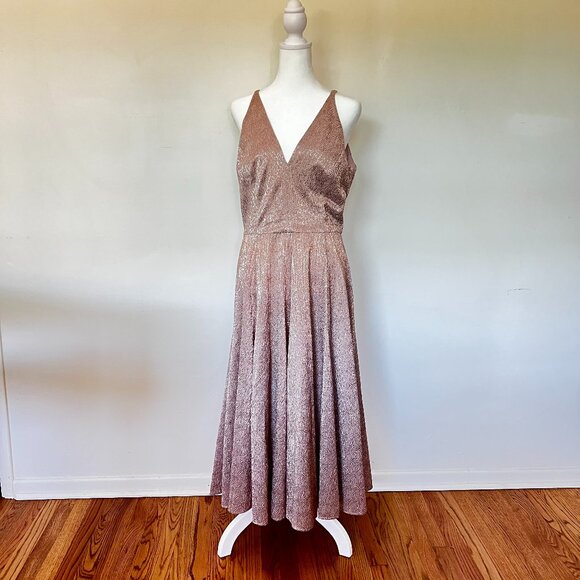 NWT Anthropologie DRESS THE POPULATION -Delilah Dress in Rose Gold, Size Large - Picture 2 of 10